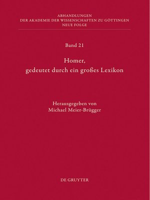 cover image of Homer, gedeutet durch ein großes Lexikon